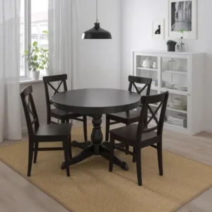 Kingsley Black 5 Piece Round Dining Set