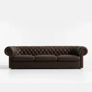 Opal Chesterfield 3-Seater Sofa – Dark Brown