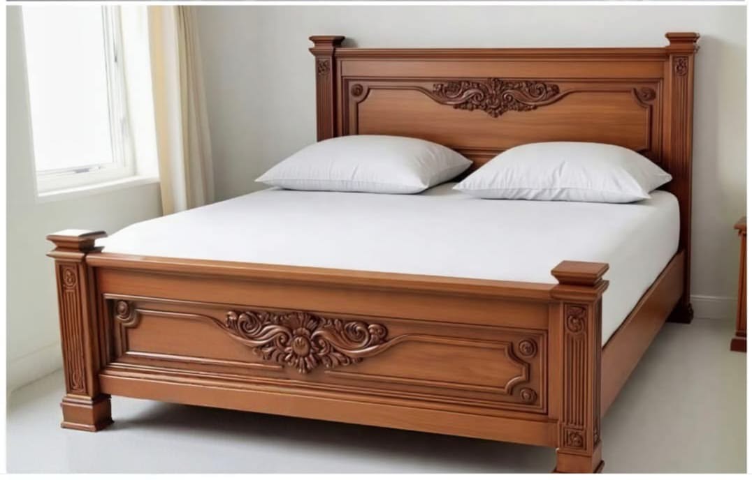 Royal Carved Sheesham Bed